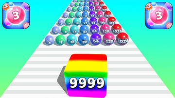 Ball Merge 2048, Marble Run, Jelly Run 2048 -  All Levels Gameplay Android,ios New Mobile Game OZLJK