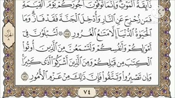 صفحة 74 من القرآن الكريم مكررة 10 مرات بصوت الشيخ فارس عباد