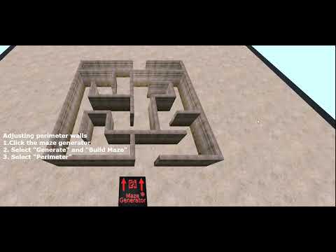 The automatic random maze generator for Second Life
