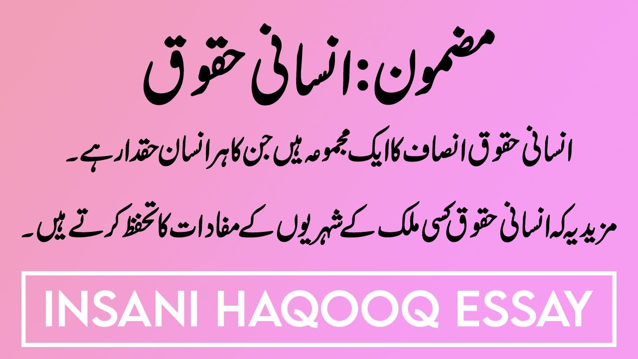 human rights essay in urdu