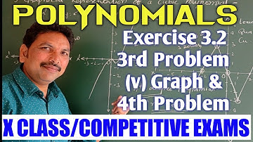 POLYNOMIALS/EXERCISE 3.2 -  3rd PROBLEM (V) GRAPH & 4th PROBLEM/CLASS X