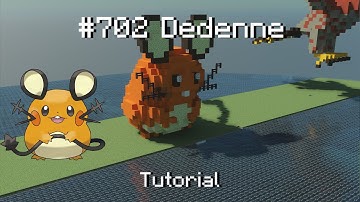 How to build a Pokémon Dedenne statue in Minecraft (Tutorial)