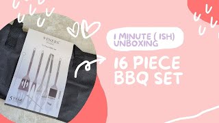 1 Minute Ish Unboxing 16 Piece Bbq Set By Viners