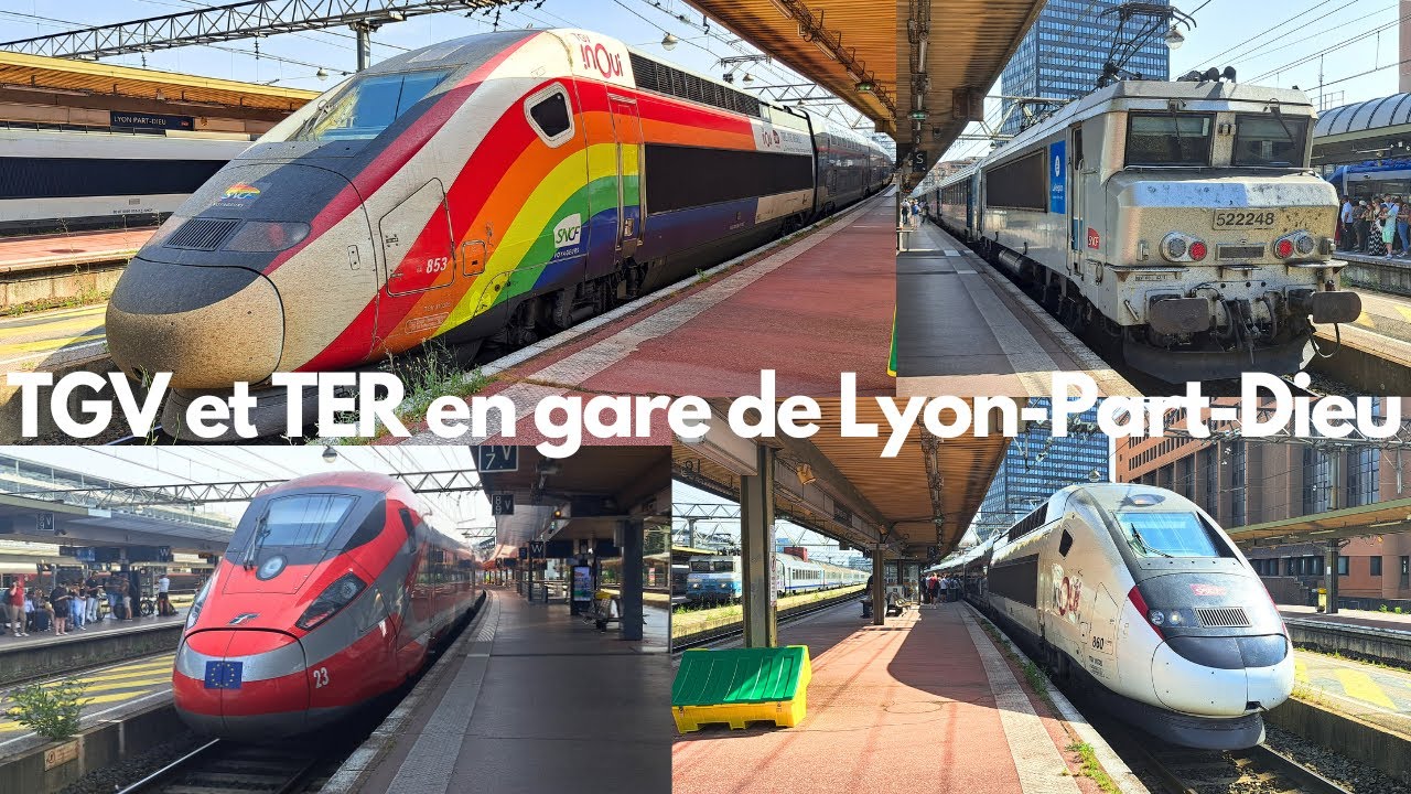 TGV et TER en gare de Lyon-Part-Dieu