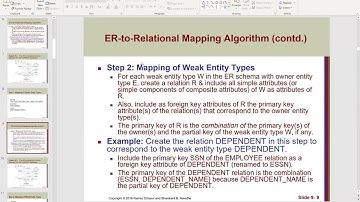 ch9 : Relational Database Design by ER- and EERR-to-Relational Mapping