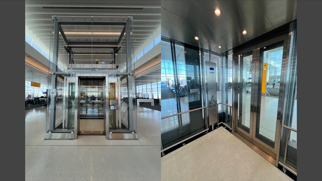 ThyssenKrupp Scenic Elevator at Denver Intl. Airport (C Gates Expansion)