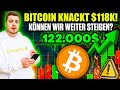 BITCOIN KNACKT 118.000$! Kommt die Trendwende? – Altcoins stark aber RISKANT! ETH & XRP Analyse!