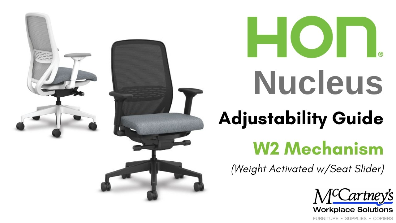 HON Nucleus Chair (W2 Mechanism) - Adjustability Guide - YouTube