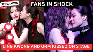 LING KWONG STUNS FANS AFTER PUBLICLY HUGGING AND KISSING ORM KORNNAPHAT ON STAGE