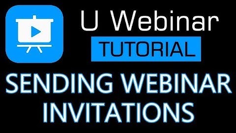 U Webinar Tutorial - How to invite people to watch your live webinar