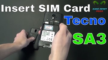 Tecno SA3 Insert The SIM Card