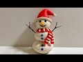 ♥️ Clay with me - how to make a snowman | playdoh model tutorial craft. easy DIY