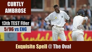 CURTLY AMBROSE | 13th TEST Fifer | 5\/96 @ The Oval | WEST INDIES tour of ENGLAND 1995