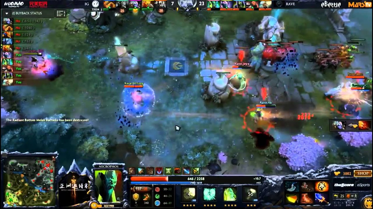 Ultima lupta IG vs Rave @ Dota 2 Asia Championship