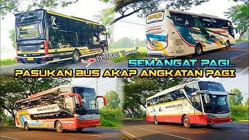 Semangat Pagi Bus Akap Melintas Ringroad Ngawi | Tunas Muda Transportation Samoa Jalan Angkatan Pagi