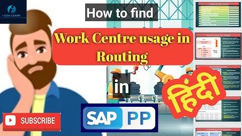 SAP PP Routing Report | CA80 | Work Centre where used list