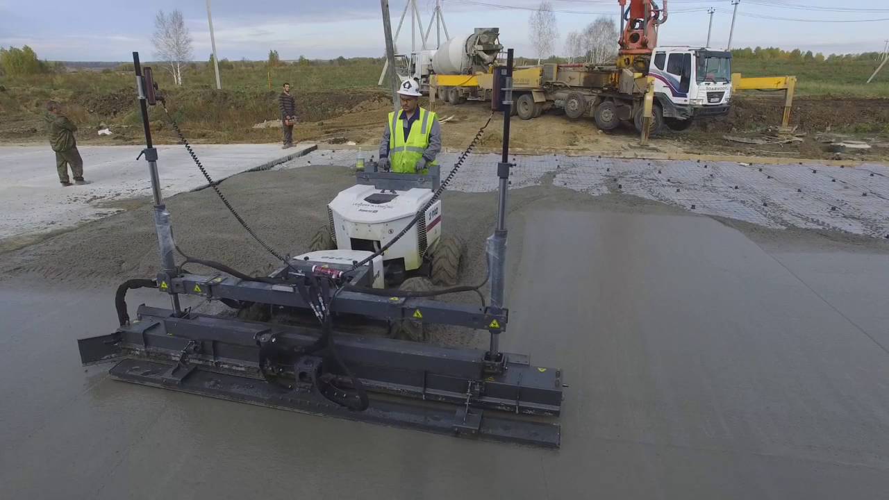 S-940 Laser Screed: One Working Day on the big Progect - 5'920'150 sq.ft.