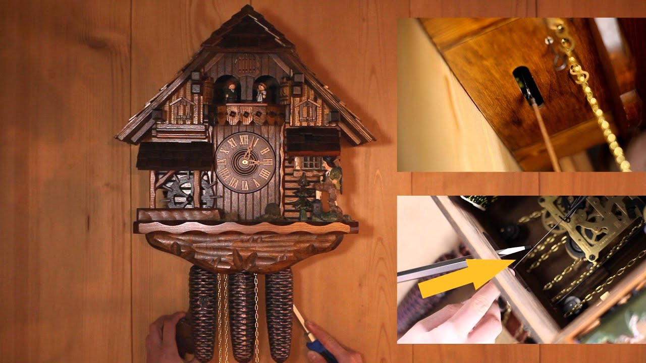 Cuckoo Clock Instruction & Service: Clock is not working/running - YouTube