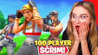 100 players scrim with NO BUILDS in Fortnite for $50