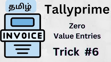 Zero Value Entries in Tallyprime Tamil version