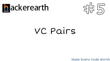 VC pairs - Hackerearth problem.