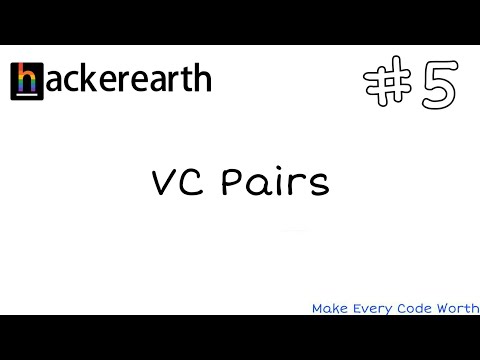 VC pairs - Hackerearth problem.