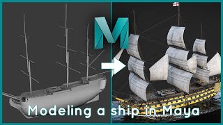 Making a sailing ship in Maya