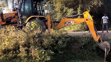 JCB Backhoe Loader Working Road Construction - JCB 4x4 Working Video