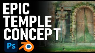 EPIC TEMPLE CONCEPT BLENDER PHOTOSHOP photo manipulation speed art