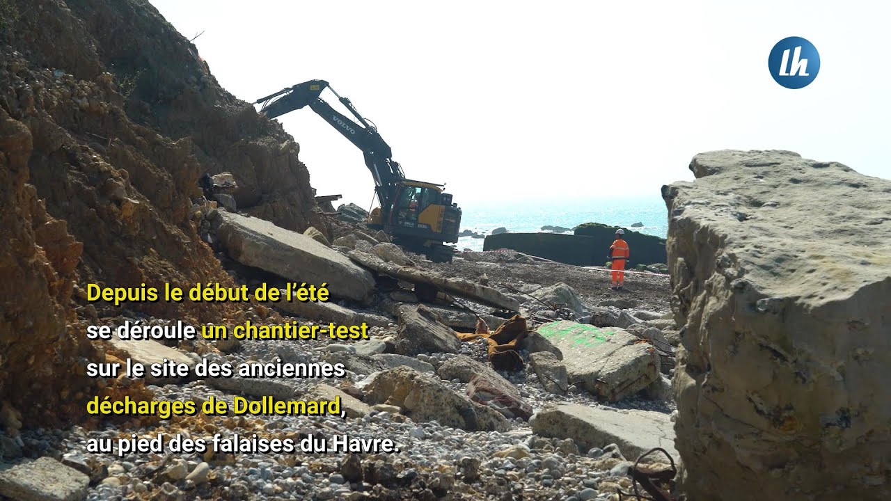 Visite du chantier-test des anciennes décharges de Dollemard au Havre