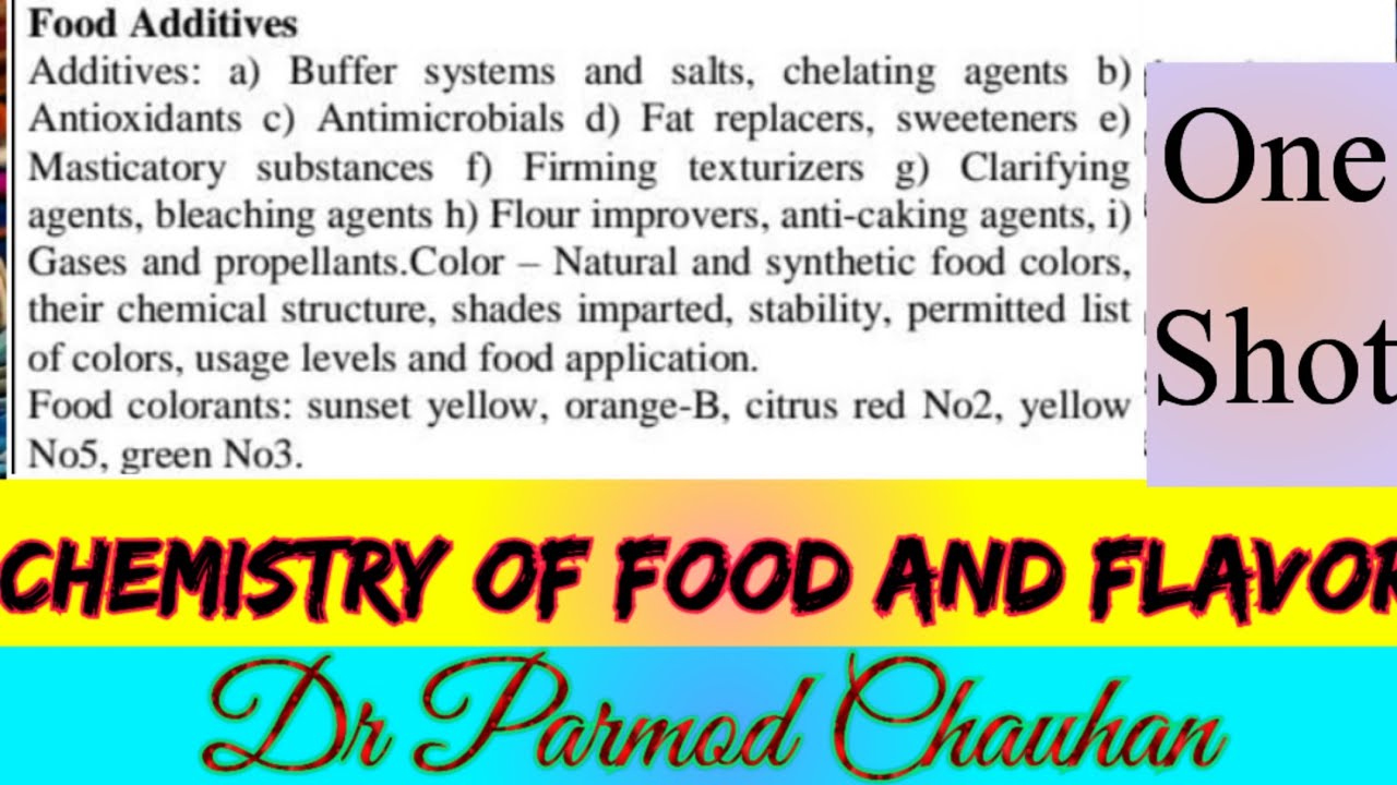 Food Additives/Natural and Synthetic Food color(Chemistry of Food and Flavor) by Dr Parmod Chauhan.