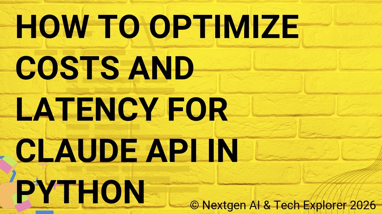How to Optimize Costs and Latency for Claude API in Python - YouTube