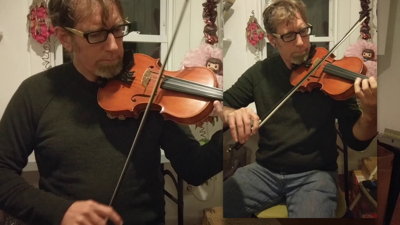 Two Fiddles My Mind Will Never Be Easy by a beginner on 2 fiddles - YouTube