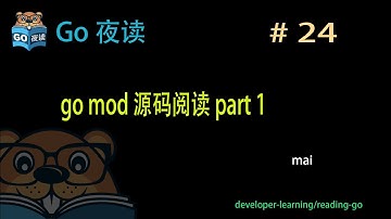#24 go mod 源码阅读 part 1 【 Go 夜读 】