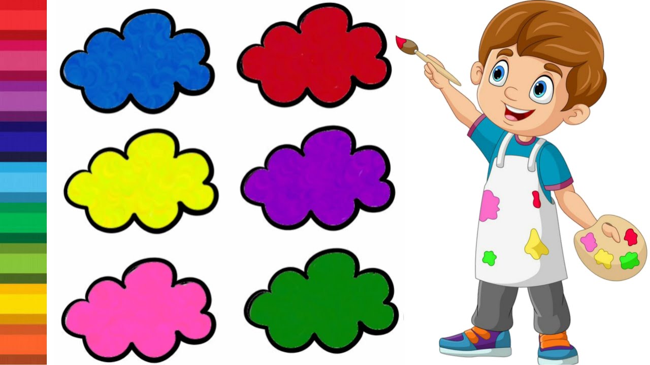 Learn colors with coloring for kids with Happy brain kids learning ...