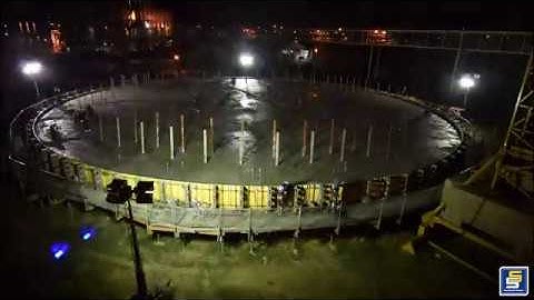 Time Lapse of a Liquid Gas Tank Base Construction.