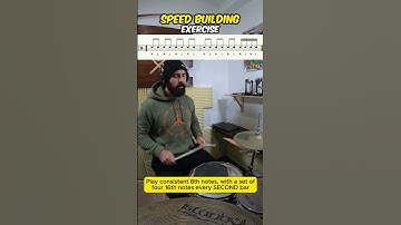 🥁 SPEED building exercise on the practice pad!  Beginner Drum Lesson #shorts #drumlessons #drumpad