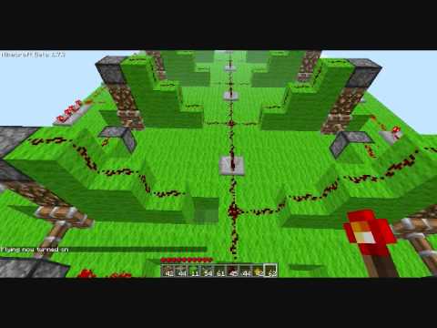 Minecraft delayed light system with pistons