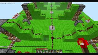 Minecraft delayed light system with pistons