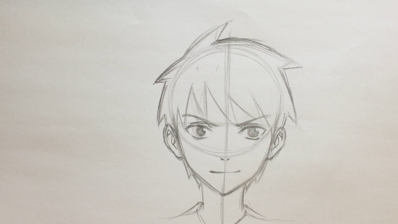 How to Draw Anime Boy Face No Timelapse YouTube