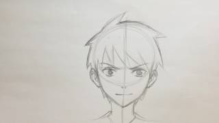 How to Draw Anime Boy Face [No Timelapse]