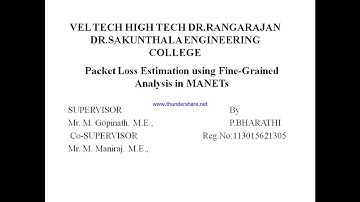 Packet loss estimation using fine grained analysis in MANETS