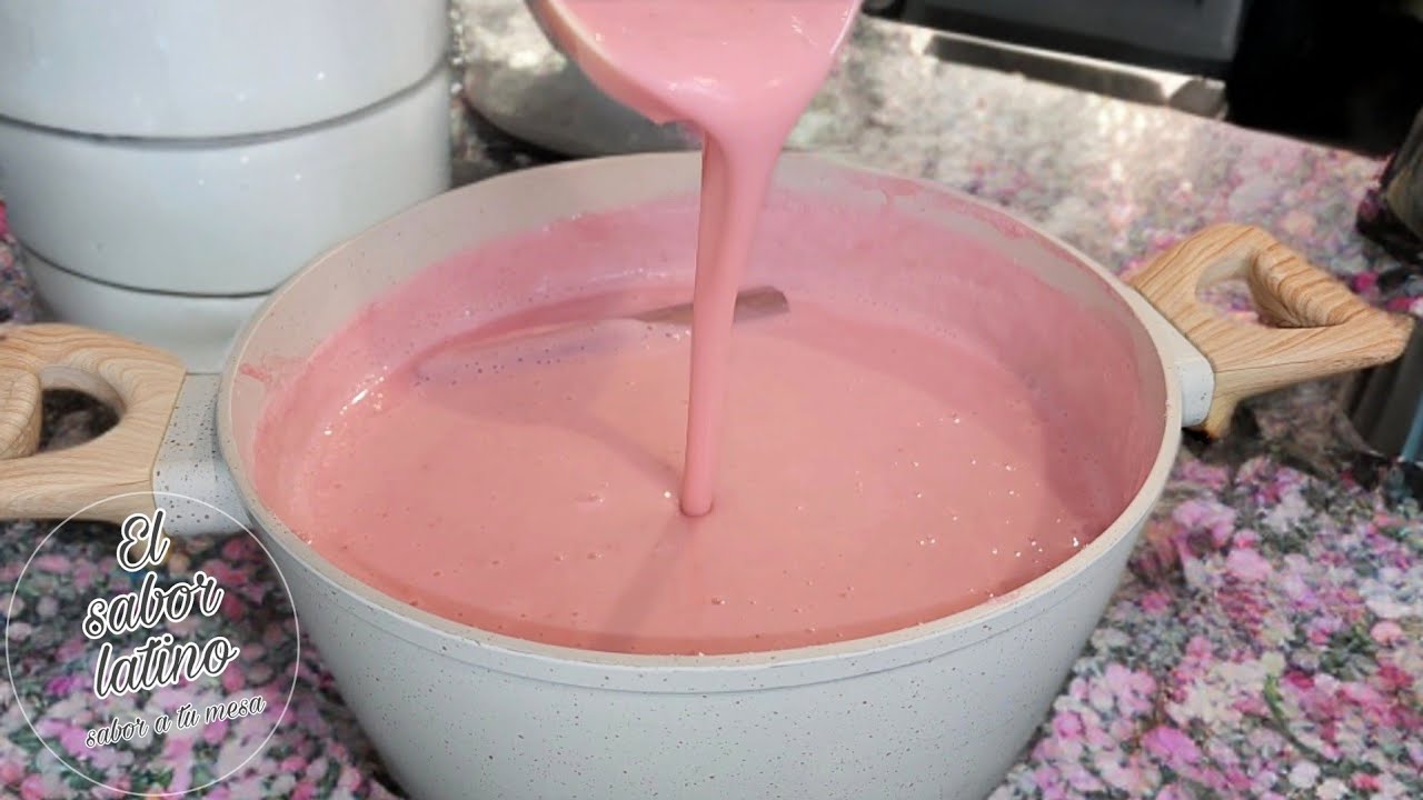 🔴Como hacer un Delicioso Atole de Fresa Fácil Bien Rico!💥