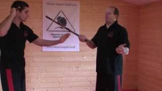 Sinawali locking from angle 2 (Flow drill)