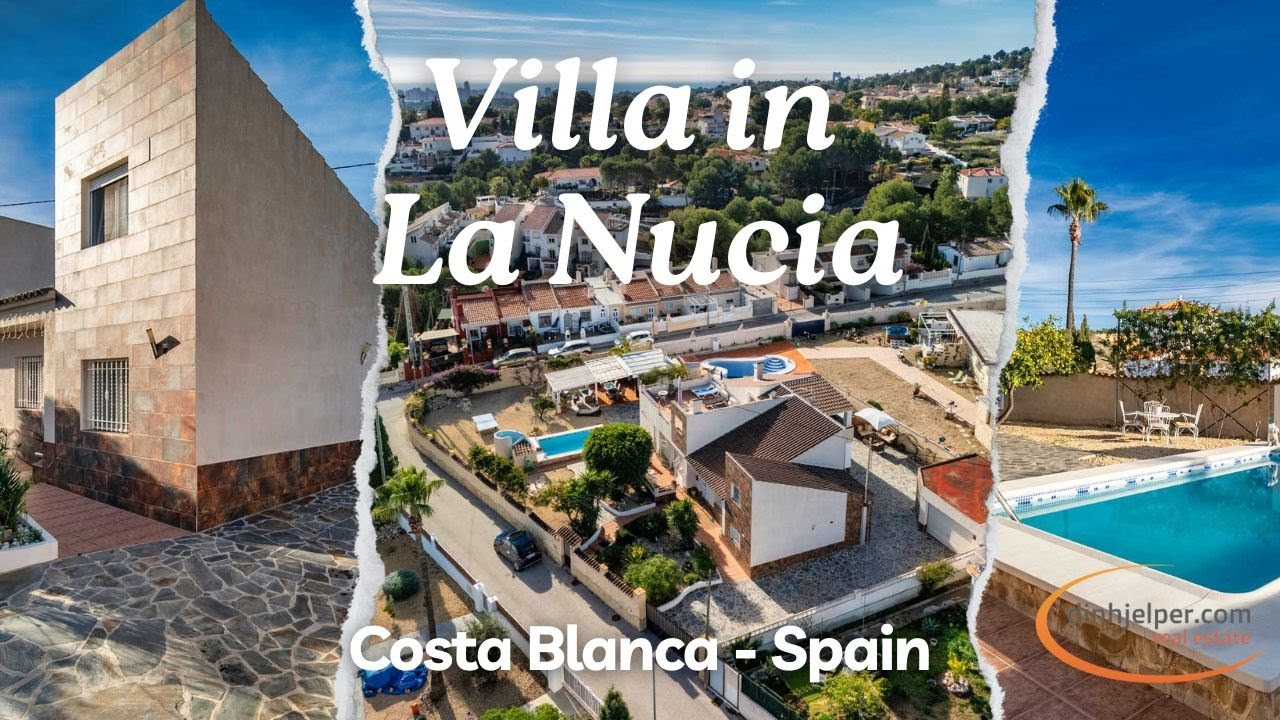 Потрясающая вилла в Ла-Нусии с бассейном, домашним офисом и потолками с открытыми балками.