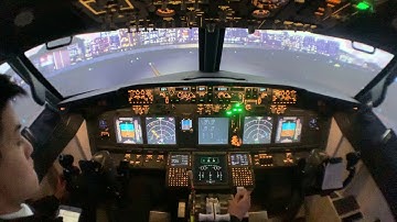 Landing at Kai-Tak VHHX old Hong Kong airport flight simulator