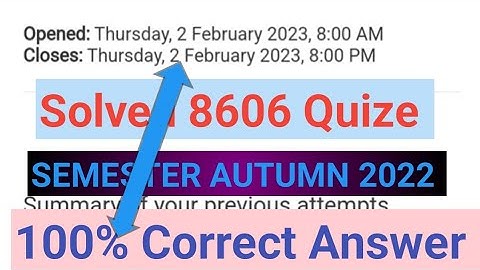 8606 Quize Solved #bed #aiou #aiouworkshop #autumn2022