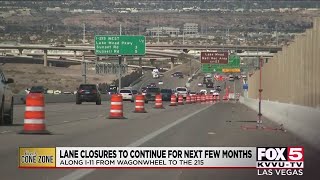 Cone Zone: I-11 lane closures to continue for next few months