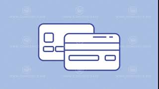 Credit card line icon on the Alpha Channel