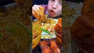 Eating Mutton Curry With Basmati Rice